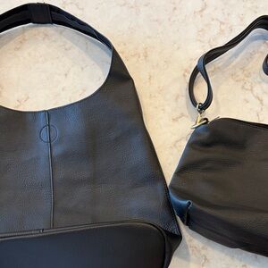 Joy Susan 2 in 1 Black Shoulder Bag Set NWOT never used!